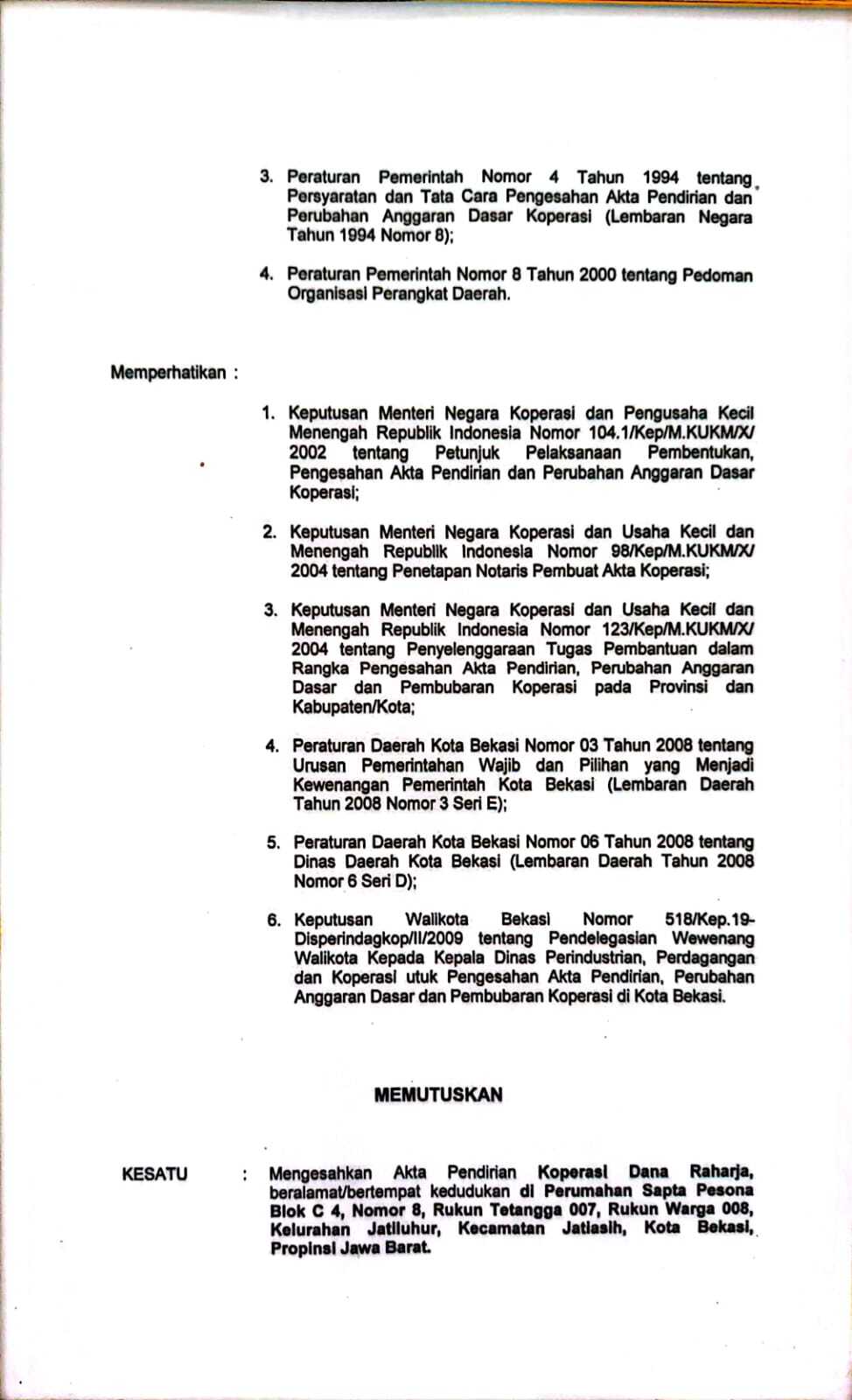 Akta Pendirian Lembar 2